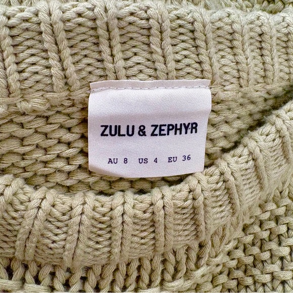 Zulu & Zephyr Olive Ripple Knit Sweater | 4 - Picture 3 of 8